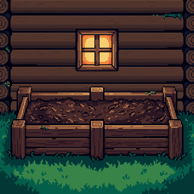 The raised bed up close