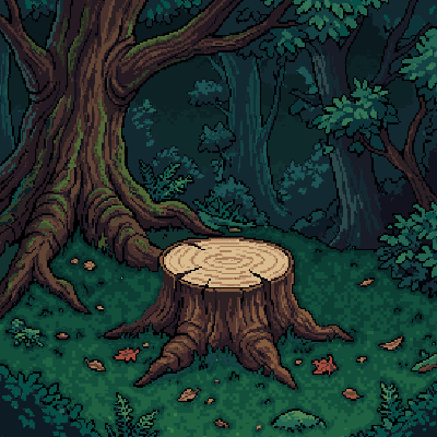 The forest corner up close